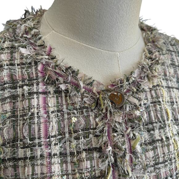 Chanel 2005 Spring Collection Lesage Tweed Fringed Jacket Multicolor 42 FR - Picture 9 of 16